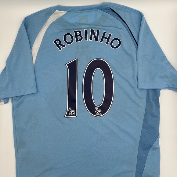 Robinho Manchester City 2008/2009 Home ORIGINAL Le Coq Sportif Soccer Jersey XXL